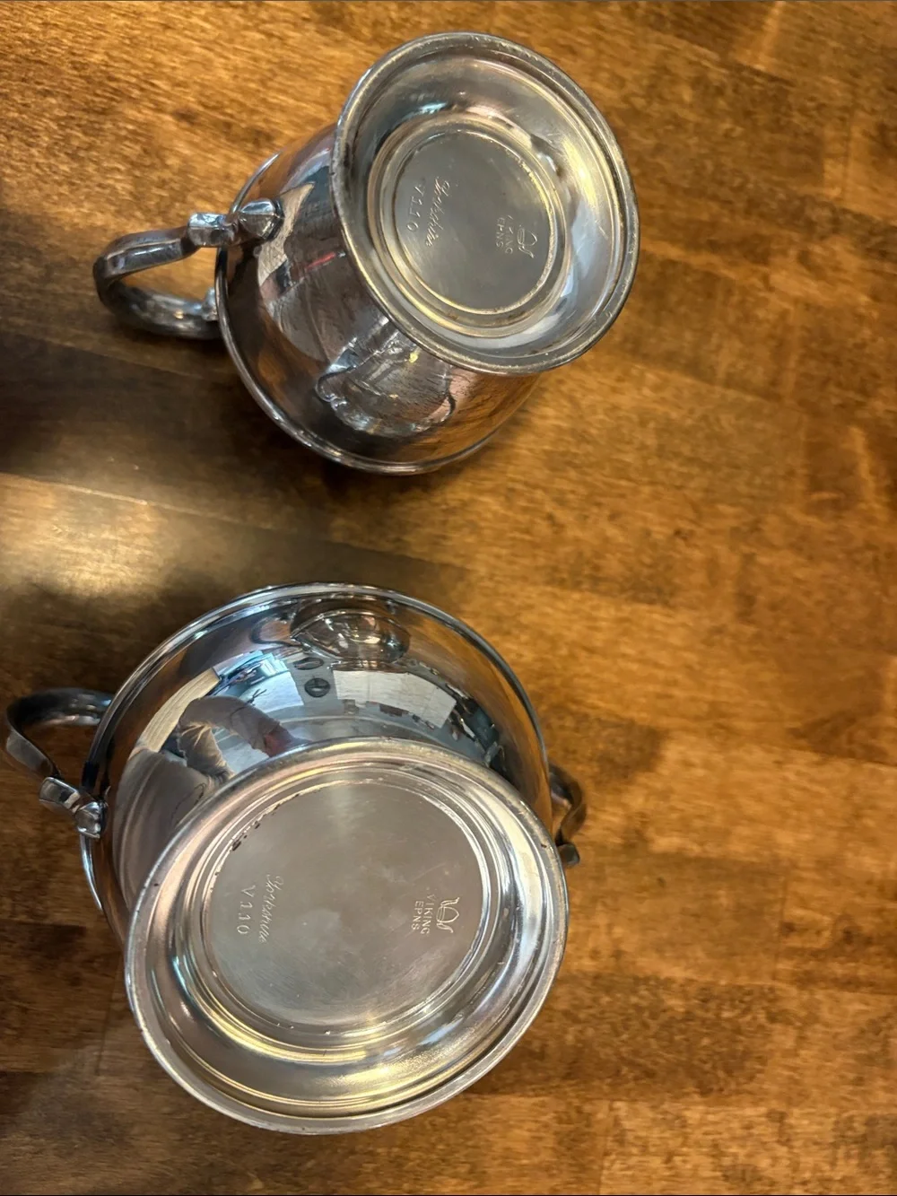Silver-Tone Sugar and Creamer Set - Silver plated